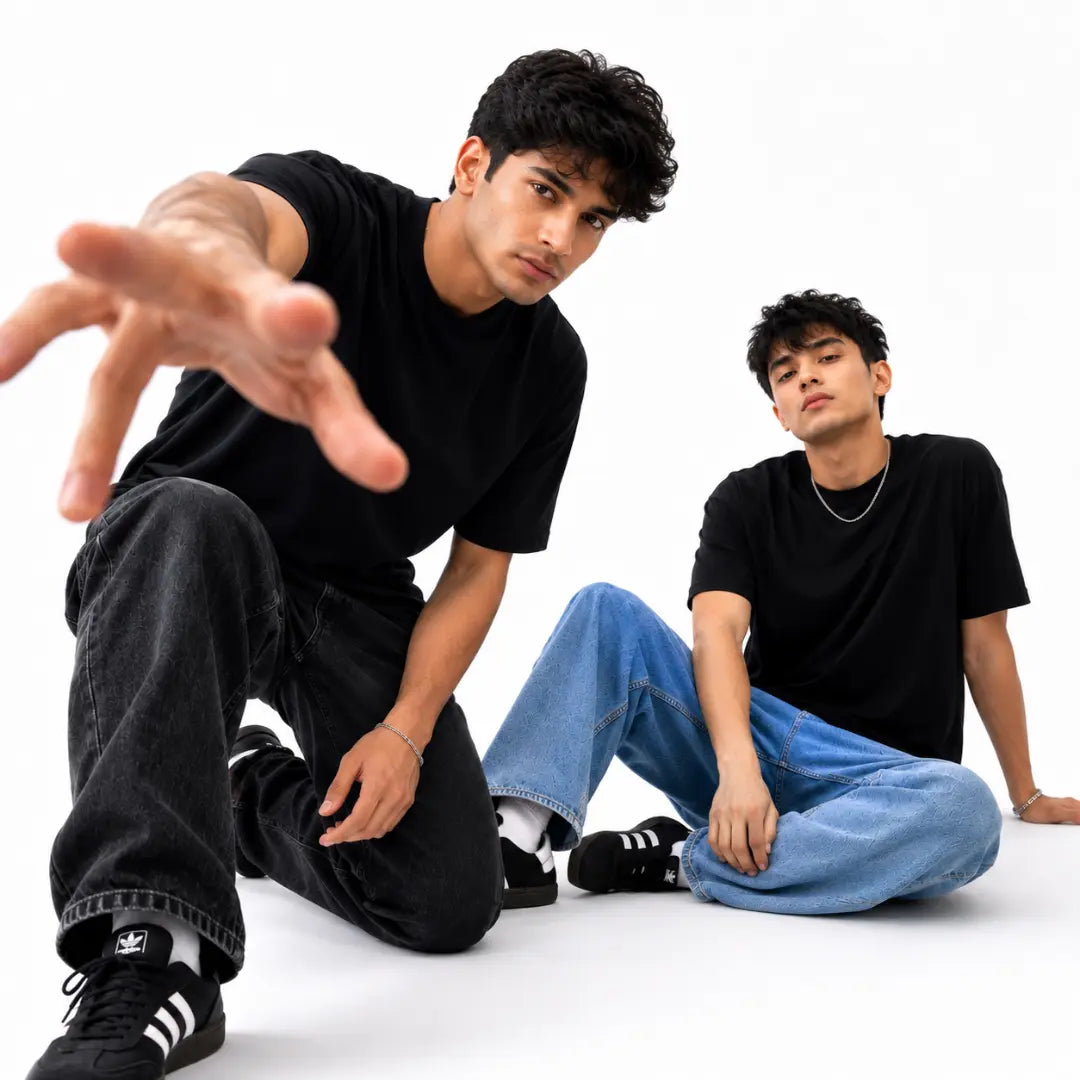 Double Down – Black and Black T-Shirt
