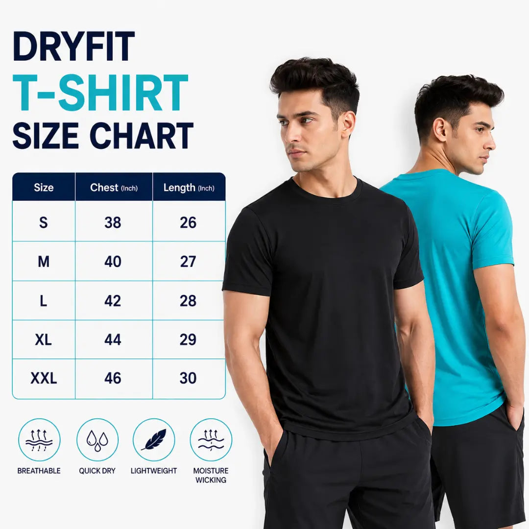 Double Down – Black and Tiffany Blue Dryfit T-Shirt