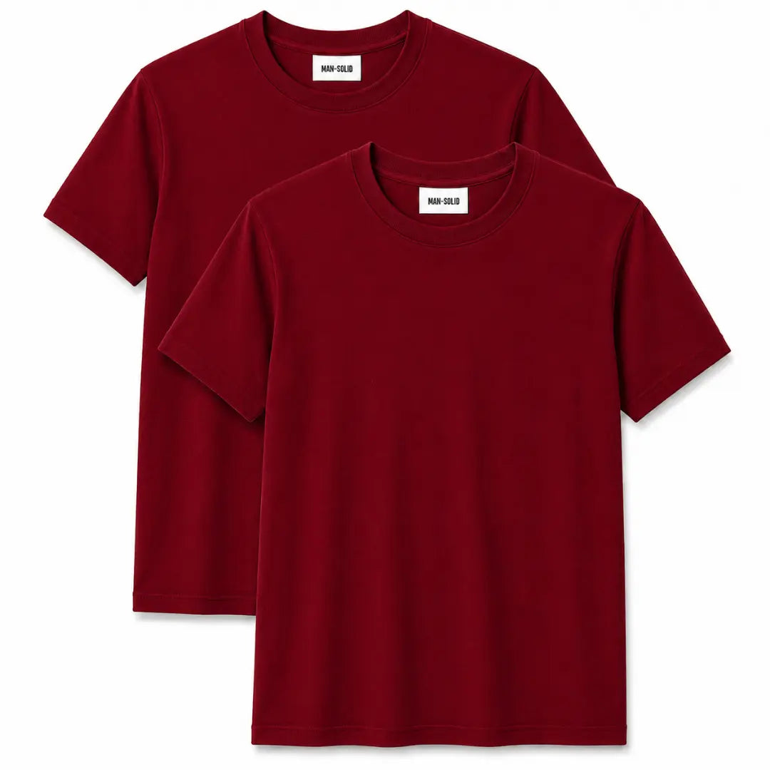 Double Down – Maroon and Maroon T-Shirt