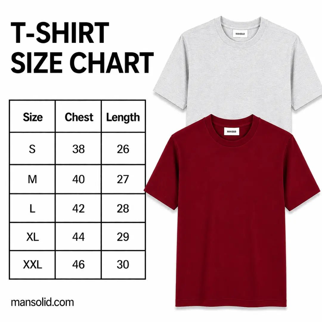 Double Down – Grey Melange and Maroon Cotton T-Shirt - Man-Solid®