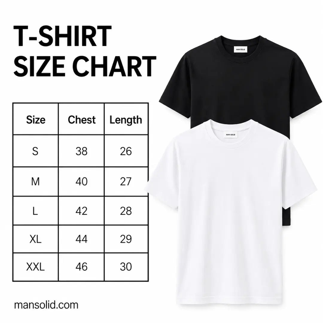 Double Down – White and Black Cotton T-Shirt - Man-Solid®
