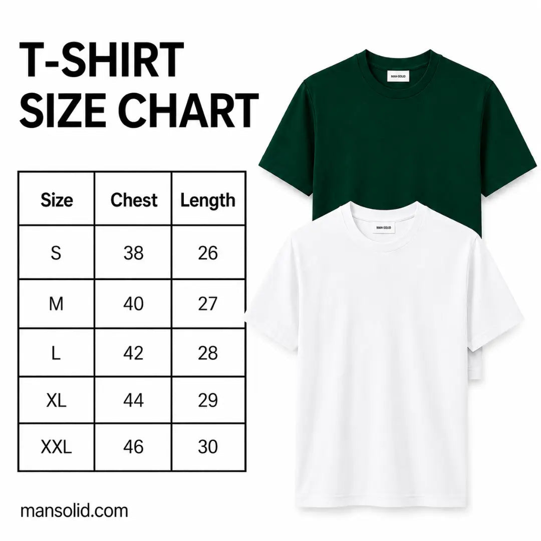 Double Down – White and Bottle Green Cotton T-Shirt - Man-Solid®