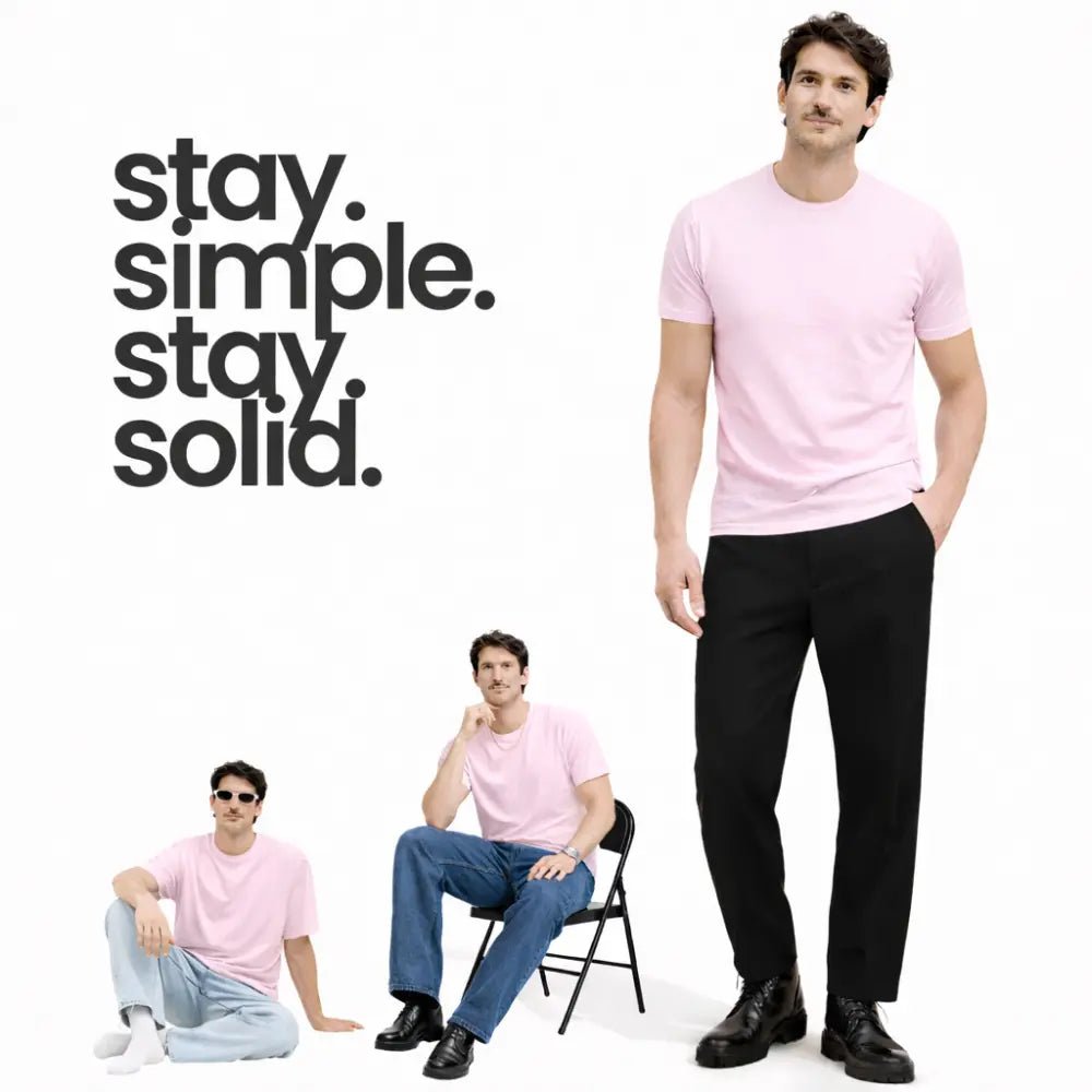 Man - Solid Baby Pink Dry Fit Active T-Shirt - Man - Solid®