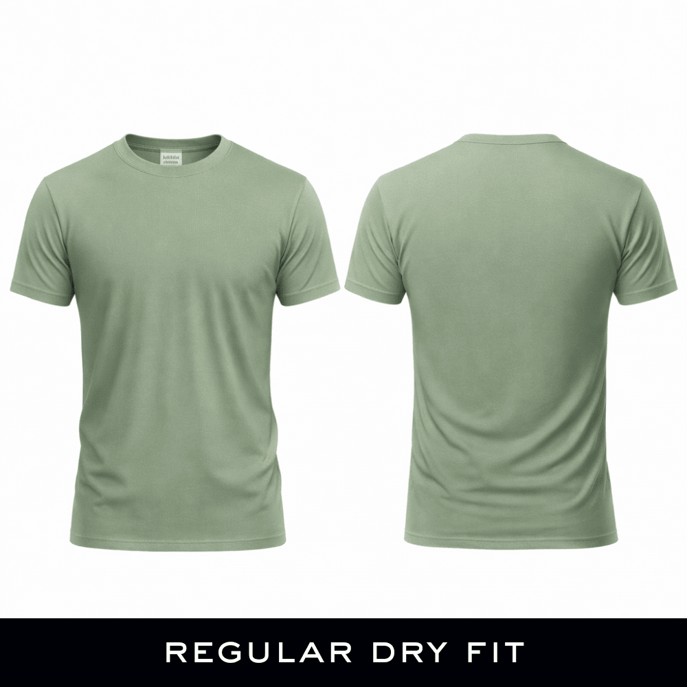 Man - Solid Basil Dry Fit Active T-Shirt - Man - Solid®