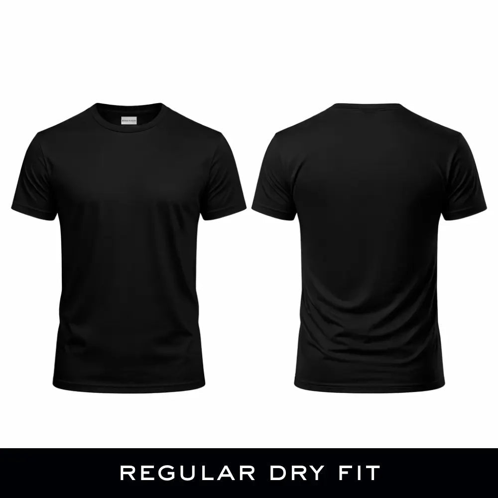 Man - Solid Black Dry Fit Active T-Shirt - Man - Solid®