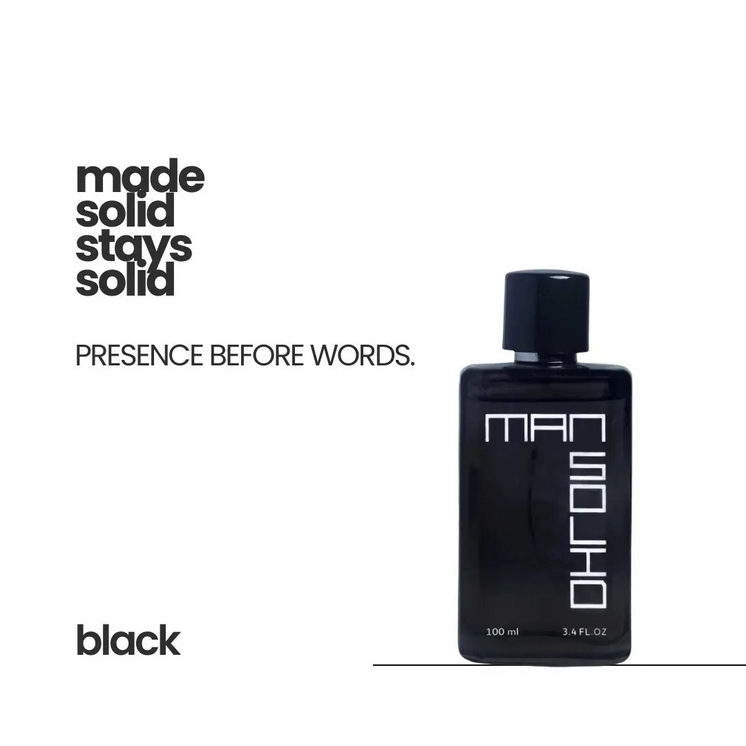 Man - Solid Black Official | 100 ML | An Aquatic and Fresh Citrus Blend | Non Alcoholic - Man - Solid®