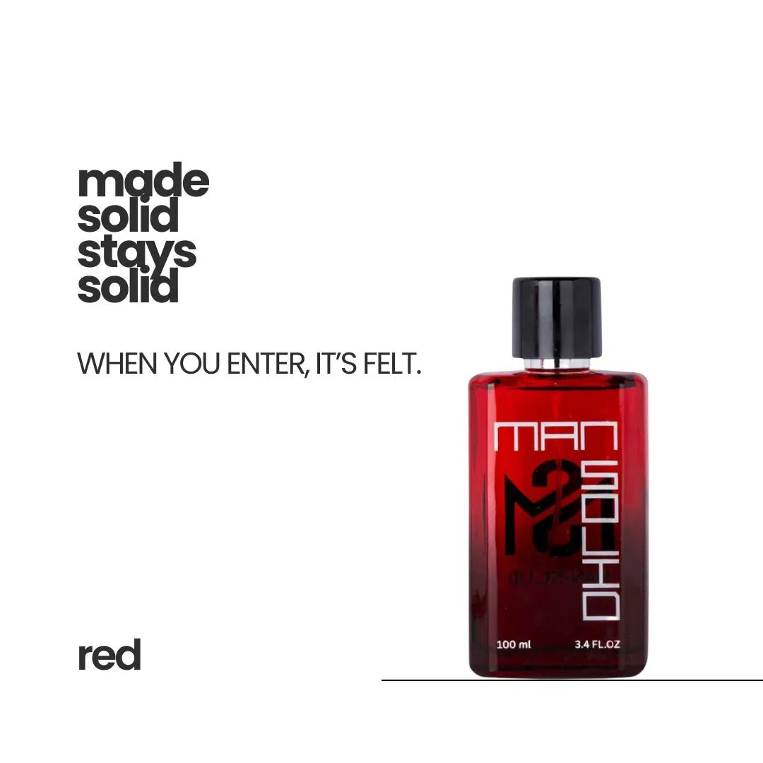 Man - Solid Red | 100 ML | Sweet & Spicy | Non - Alcoholic Perfume - Man - Solid®