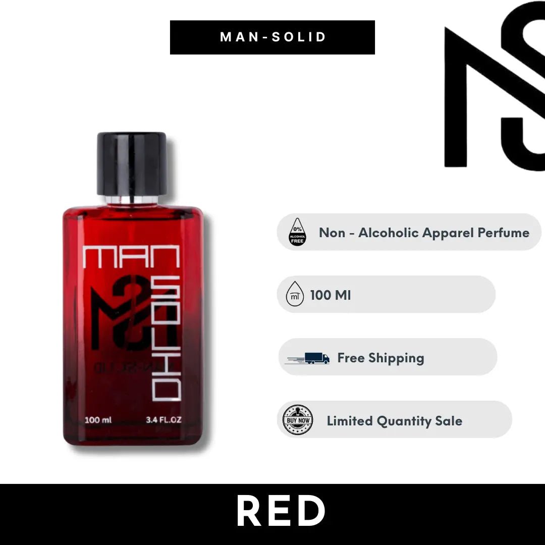 Man - Solid Red | 100 ML | Sweet & Spicy | Non - Alcoholic Perfume - Man - Solid®