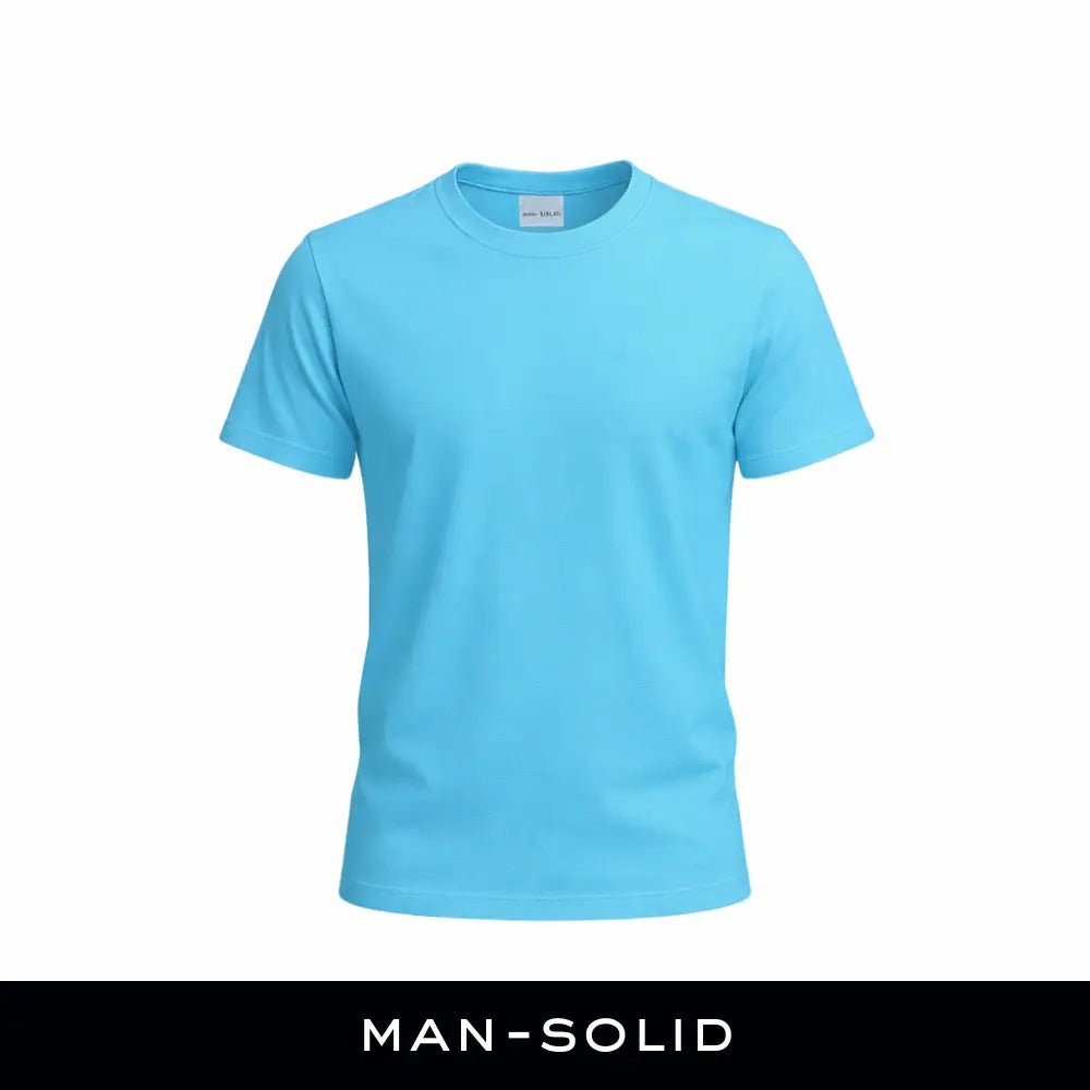 Man - Solid Sky Blue Dry Fit Active T-Shirt - Man - Solid®