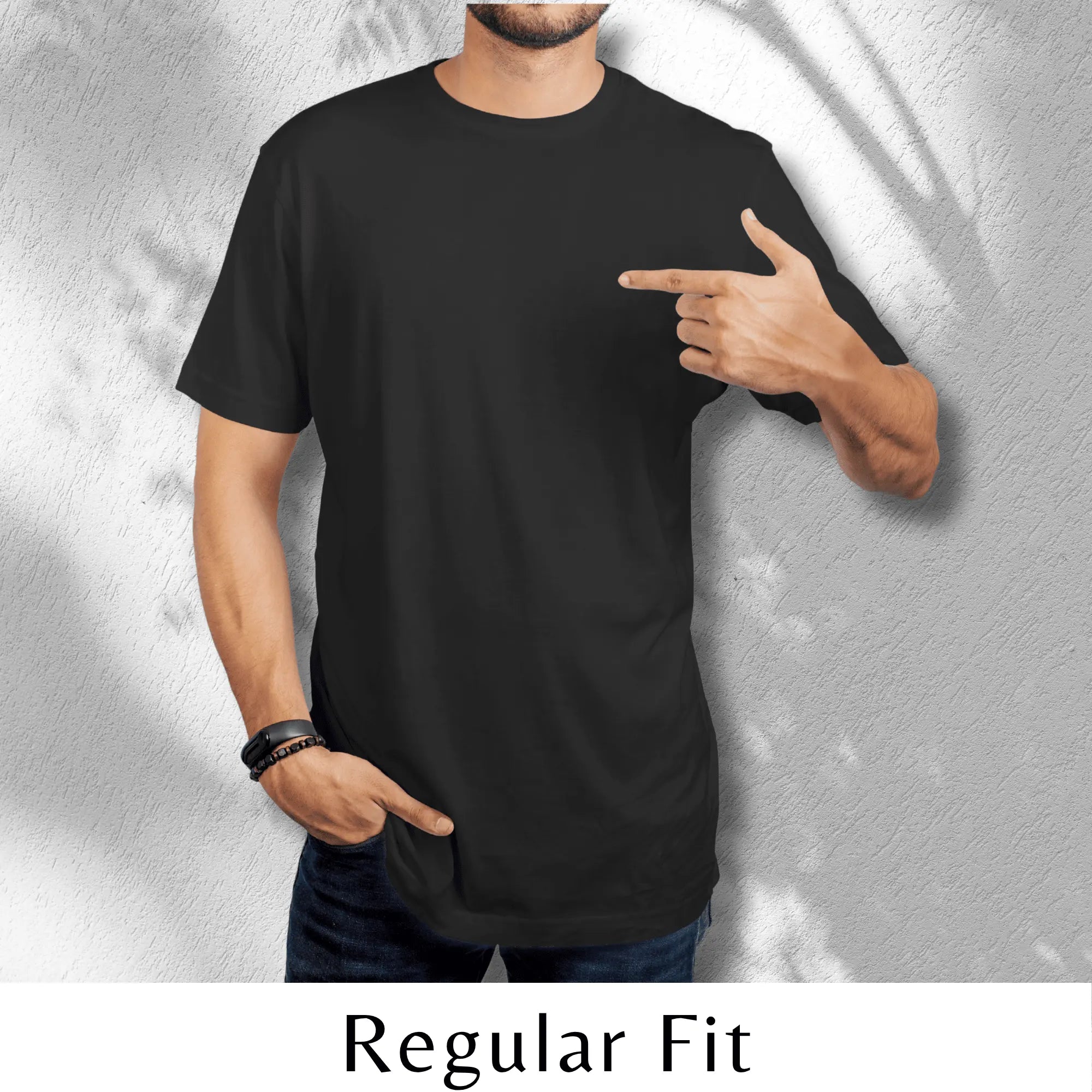 Quintessential Black – Cotton Round Neck T-Shirt - Man - Solid®