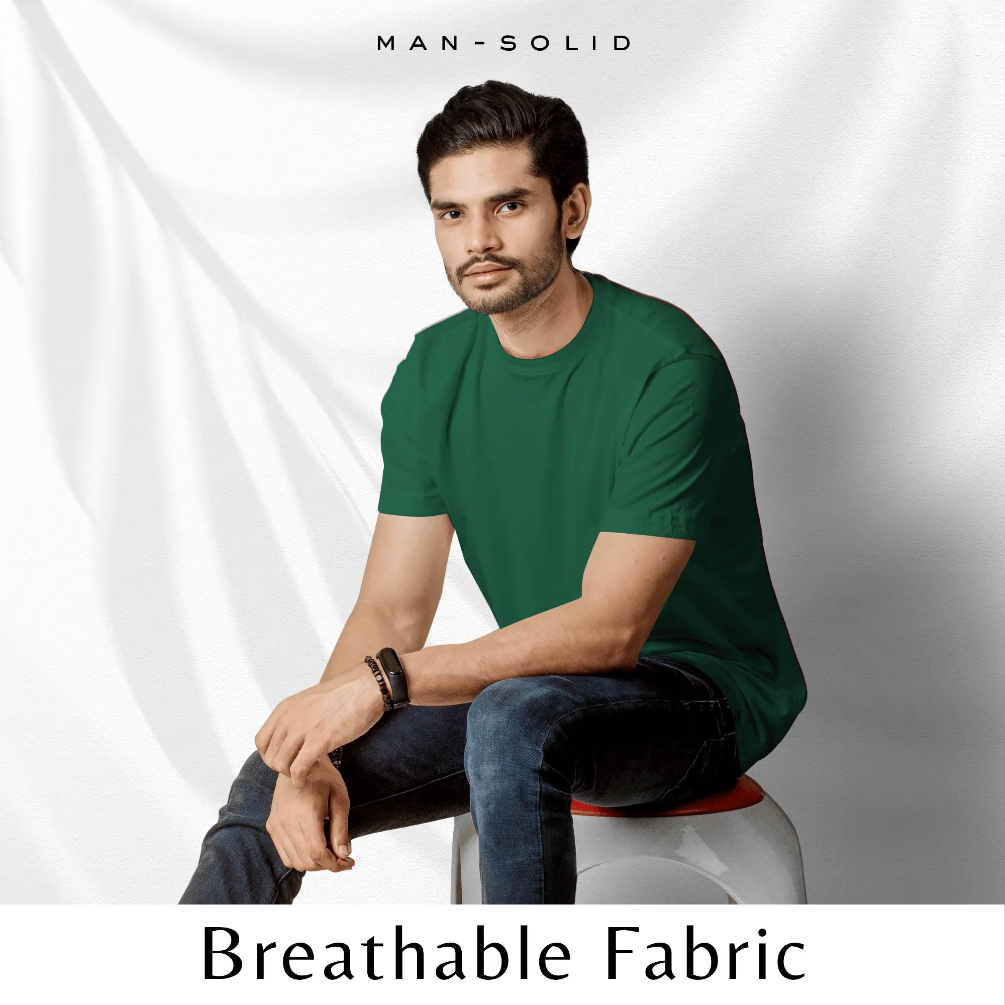 Quintessential Green – Cotton Round Neck T-Shirt - Man - Solid®