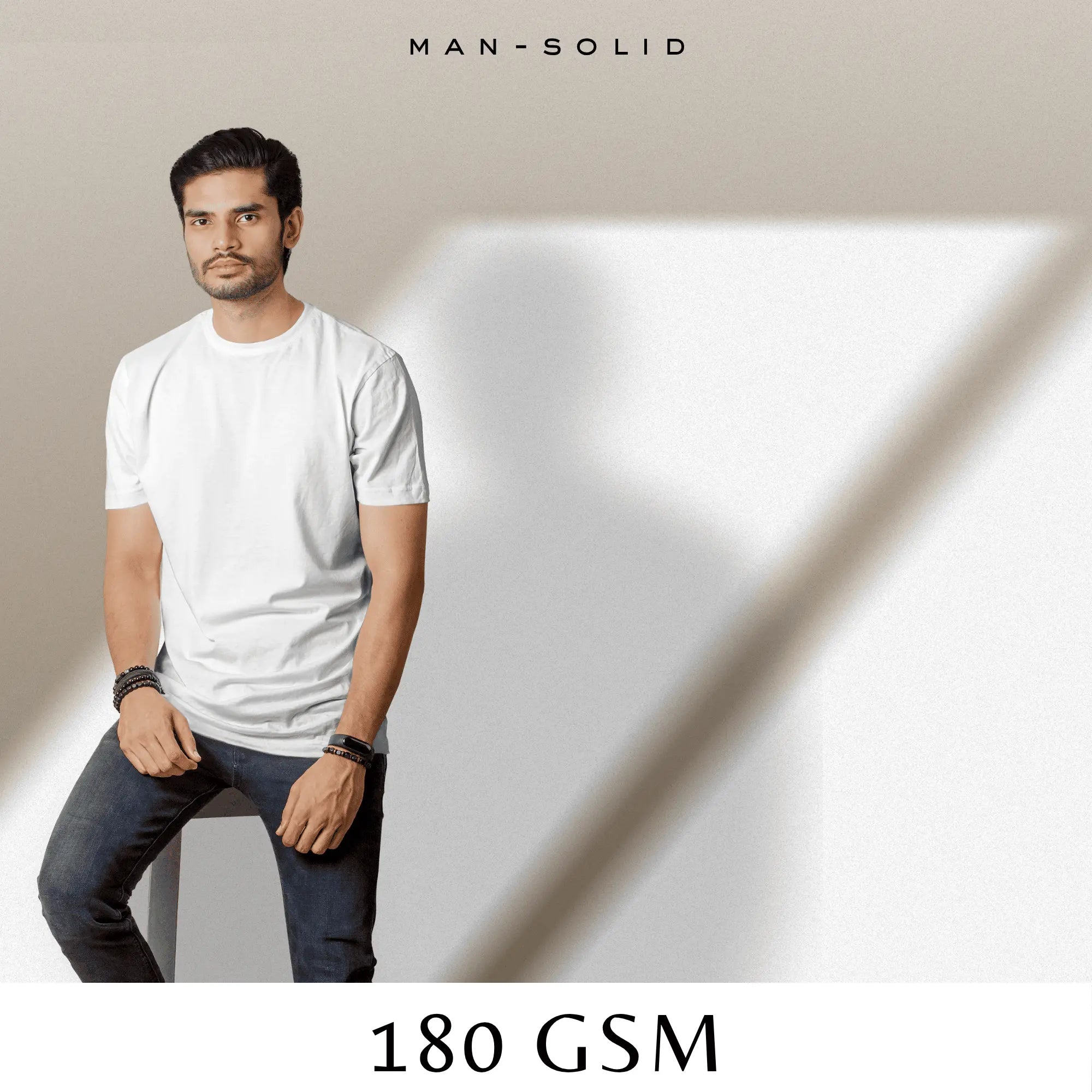 Quintessential White – Cotton Round Neck T-Shirt - Man - Solid®
