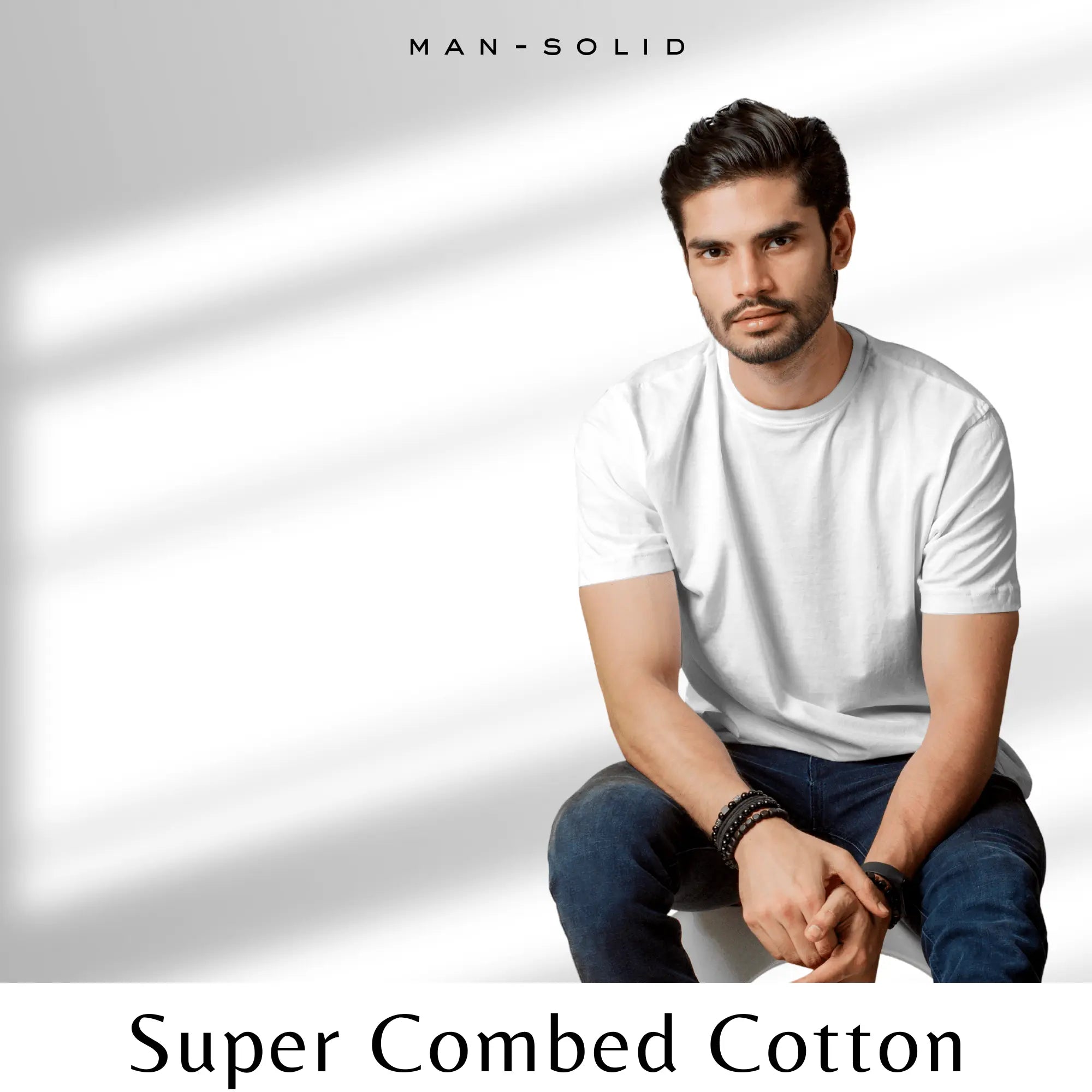 Quintessential White – Cotton Round Neck T-Shirt - Man - Solid®
