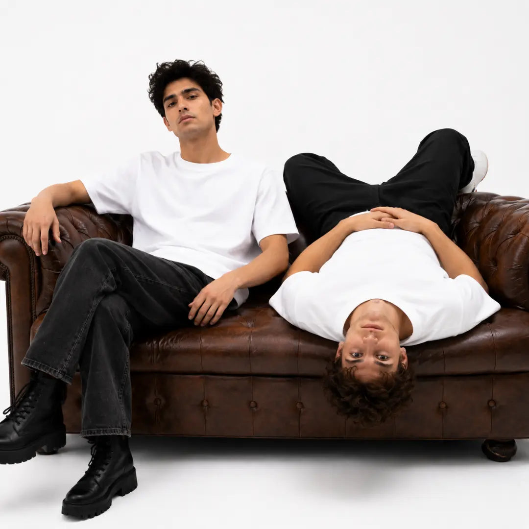 Double Down – White and White T-Shirt