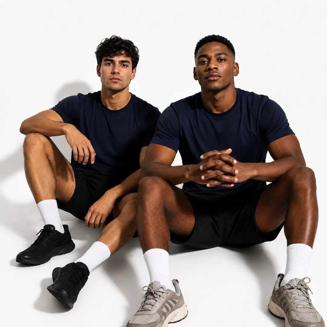 Double Down – Navy Dryfit T-Shirt (Pack of 2)