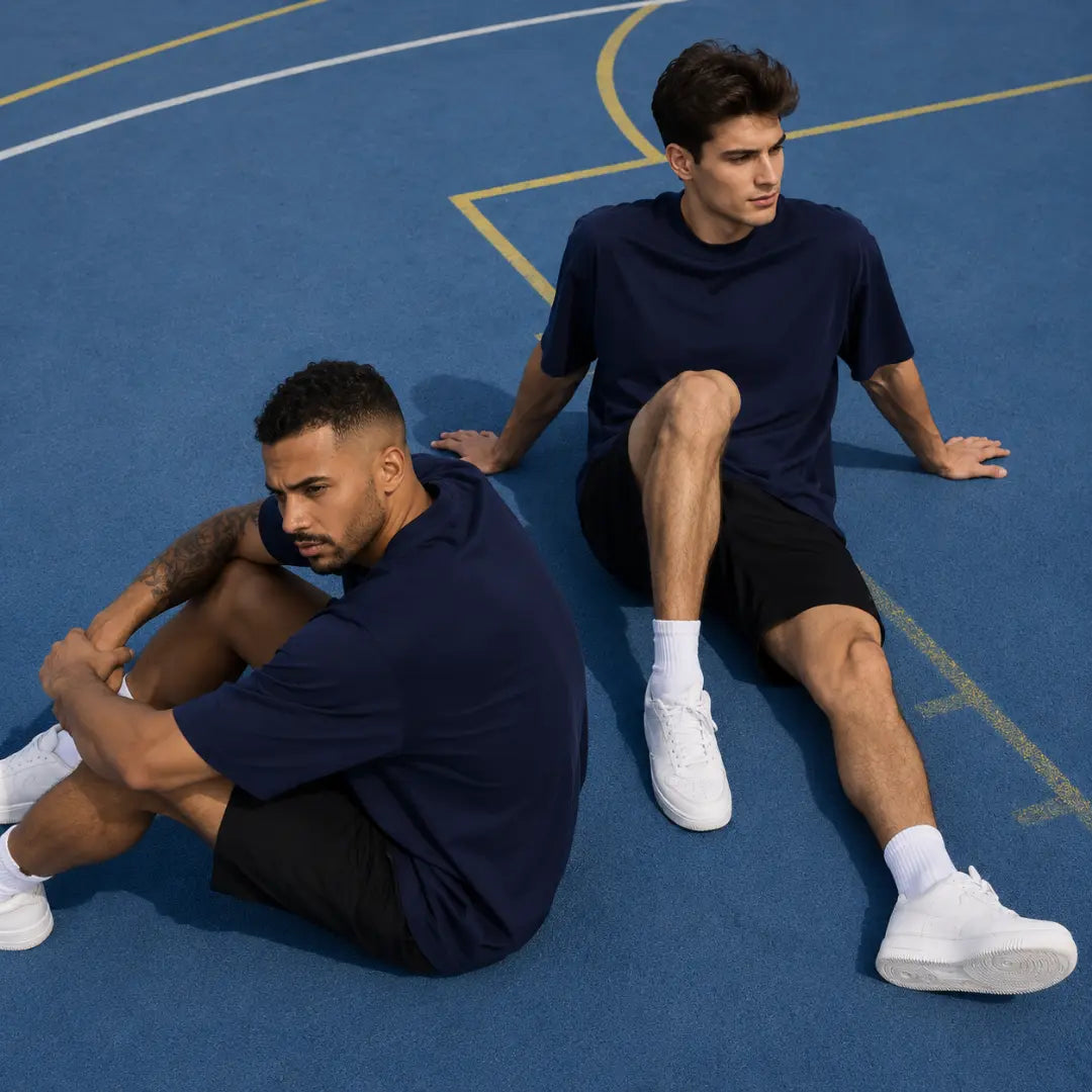 Double Down – Navy Dryfit T-Shirt (Pack of 2)