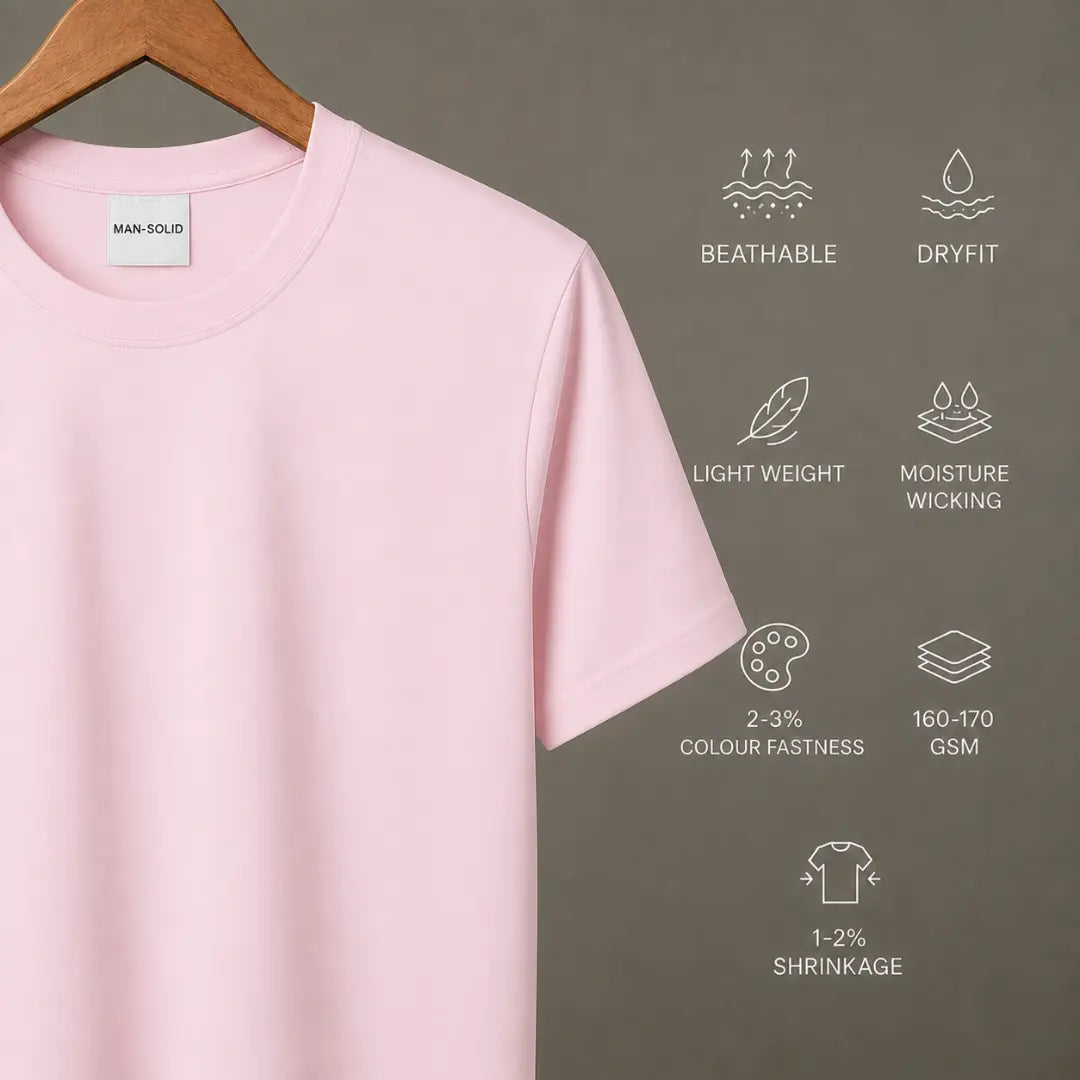 Double Down – Navy and Baby Pink Dryfit T-Shirt