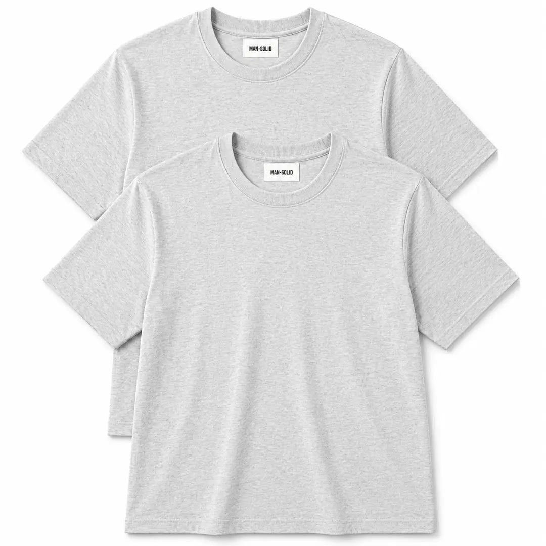 Double Down – Grey Melange and Grey Melange T-Shirt