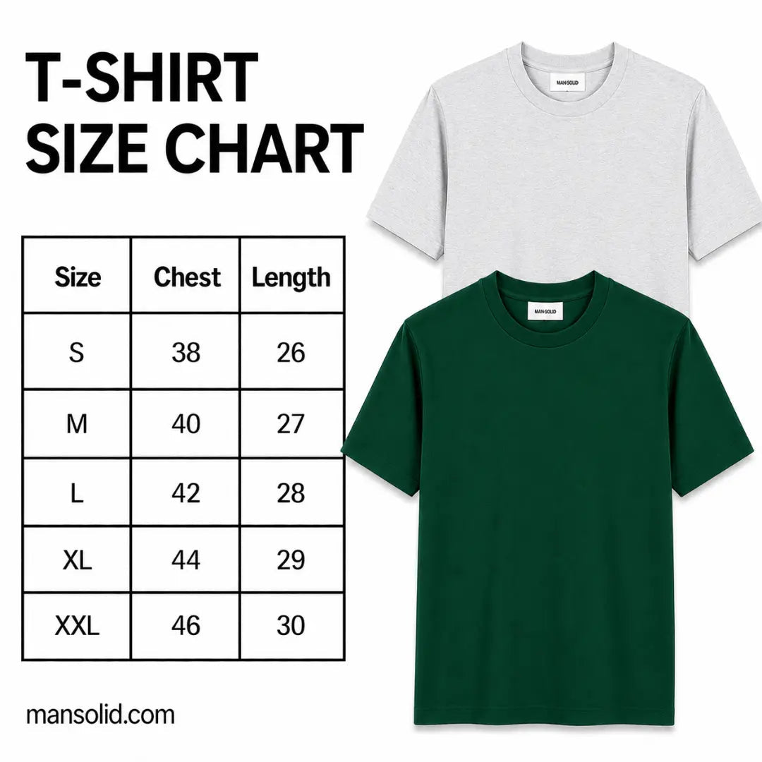 Double Down – Grey Melange and Bottle Green Cotton T-Shirt - Man-Solid®