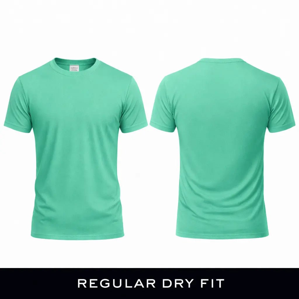 Man - Solid Aqua Green Dry Fit Active T-Shirt - Man - Solid®