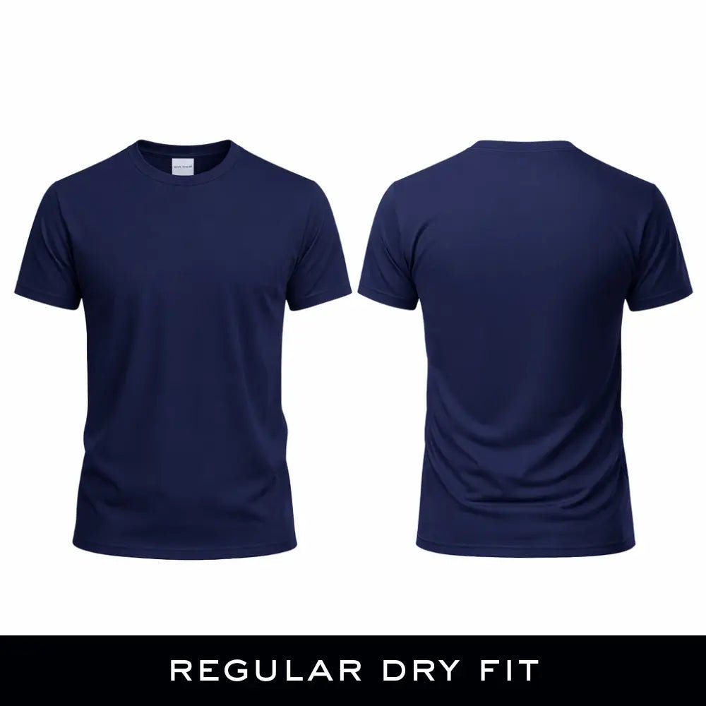 Man - Solid Navy Blue Dry Fit Active T-Shirt - Man - Solid®