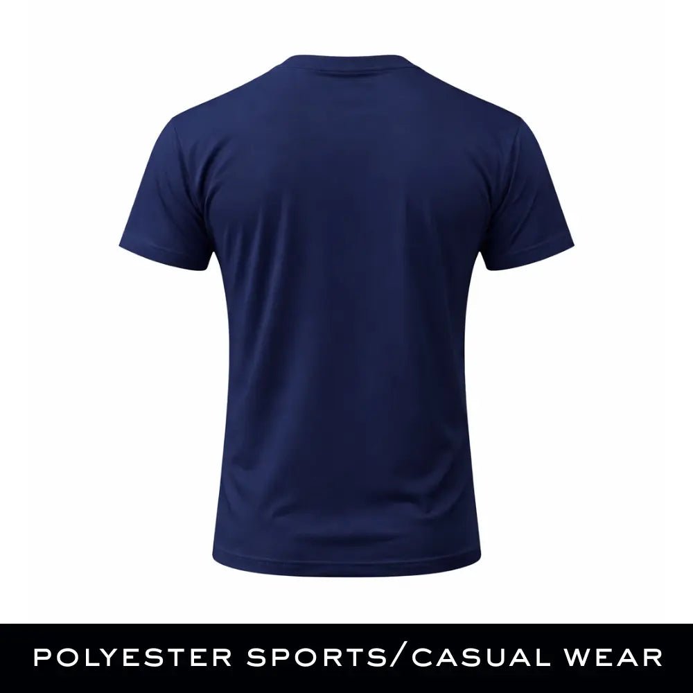 Man - Solid Navy Blue Dry Fit Active T-Shirt - Man - Solid®