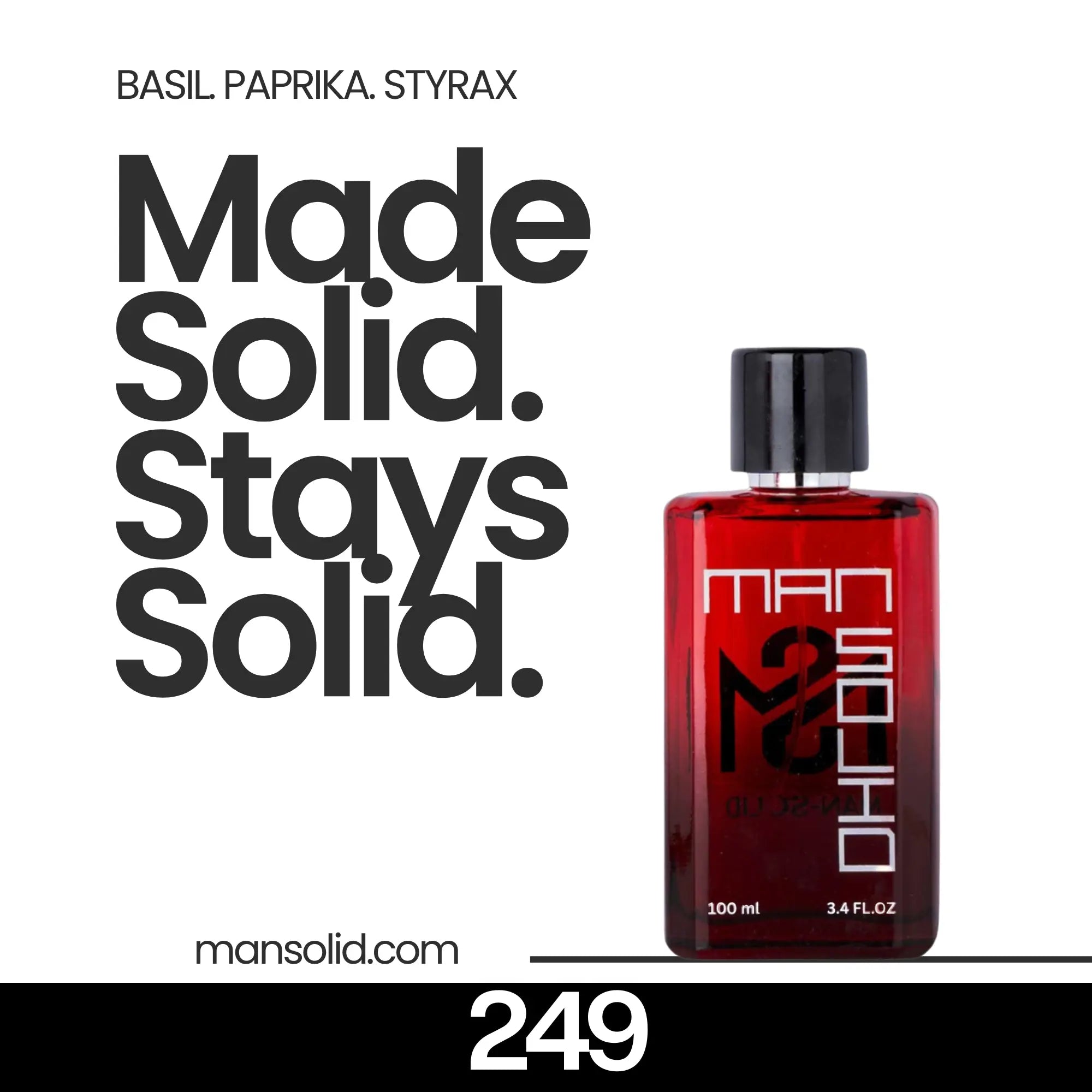 Man - Solid Red | 100 ML | Sweet & Spicy | Non - Alcoholic Perfume - Man - Solid®