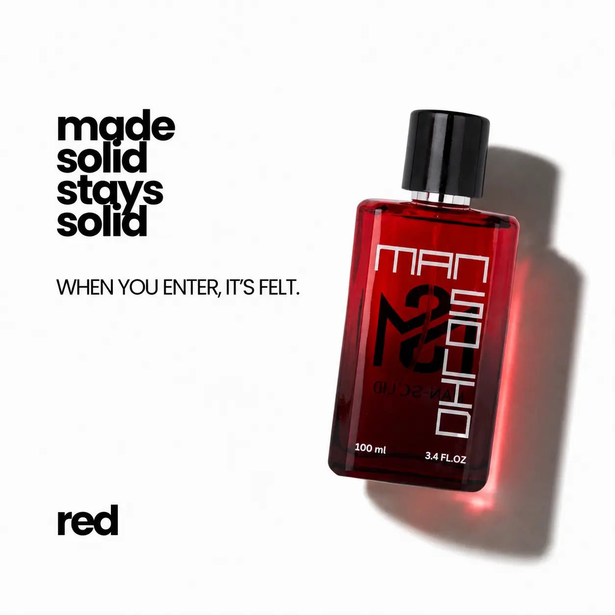 Man-Solid Red | 100 ML | Sweet & Spicy | Non - Alcoholic Perfume - Man-Solid®