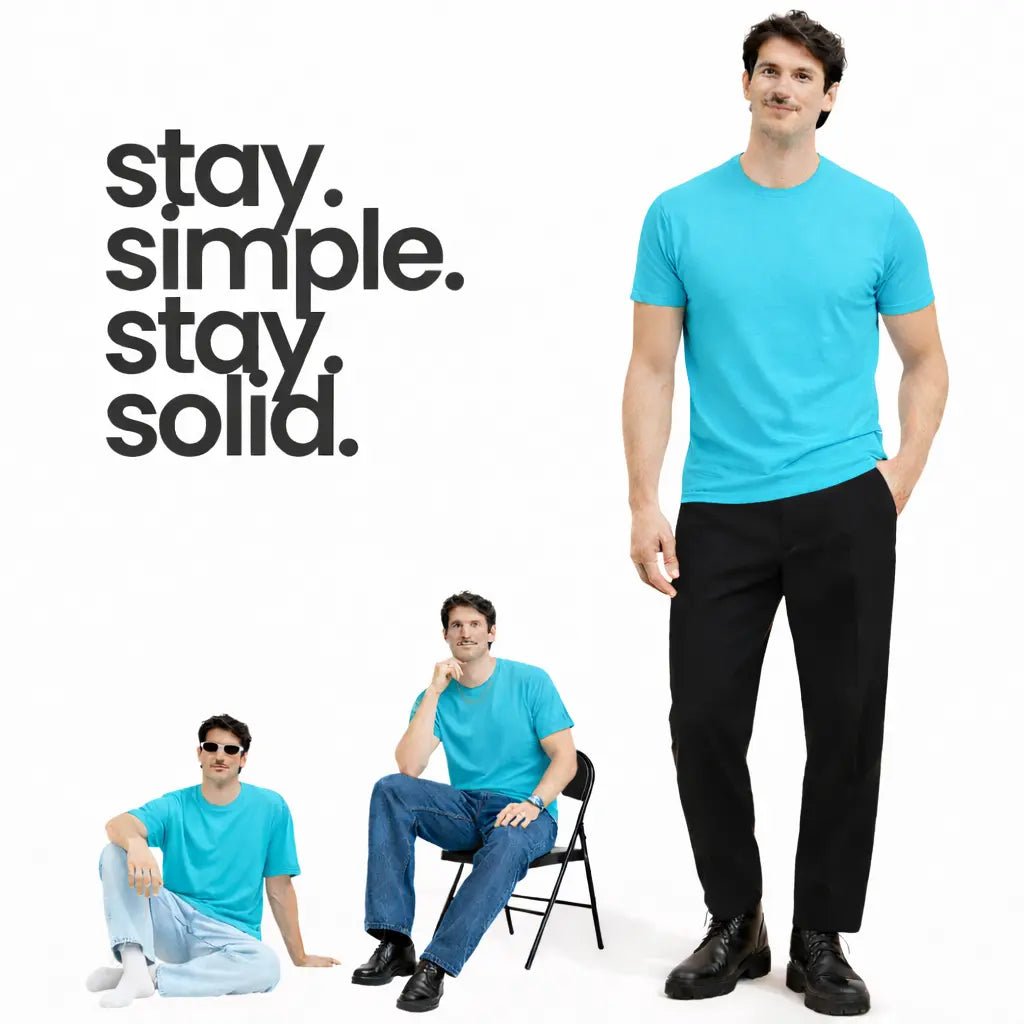 Man - Solid Tiffany Blue Dry Fit Active T-Shirt - Man - Solid®
