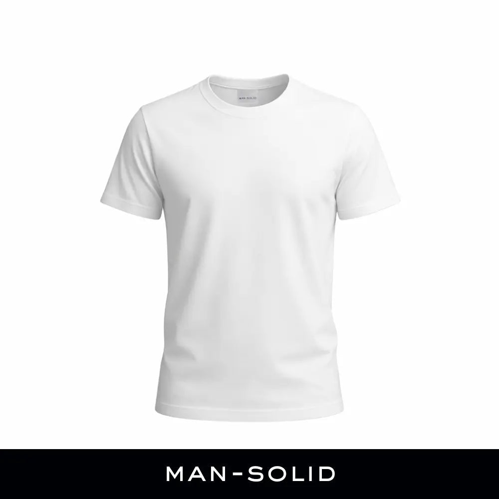 Man - Solid White Dry Fit Active T-Shirt - Man - Solid®