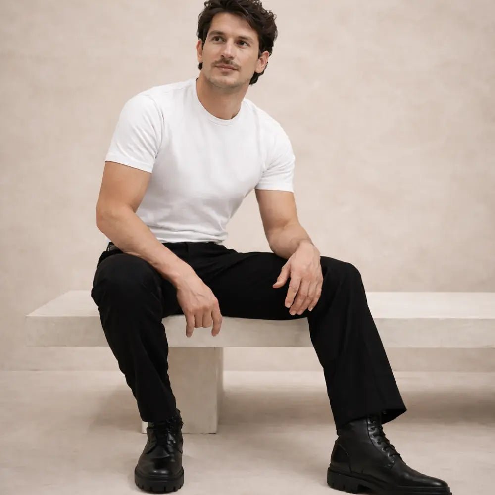 Man - Solid White Dry Fit Active T-Shirt - Man - Solid®