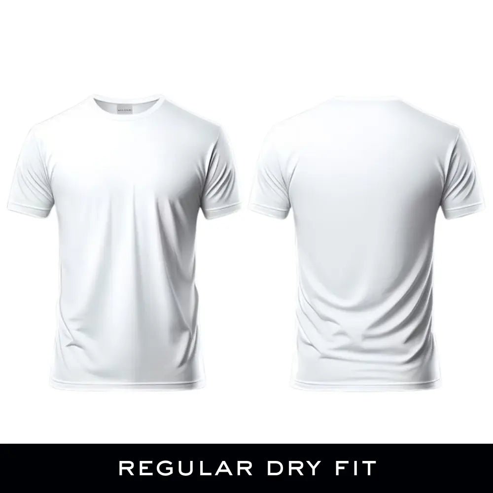 Man - Solid White Dry Fit Active T-Shirt - Man - Solid®