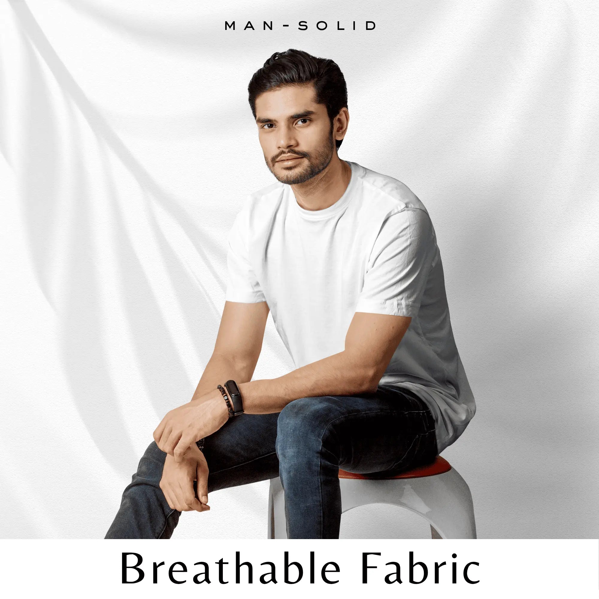 Quintessential White – Cotton Round Neck T-Shirt - Man - Solid®